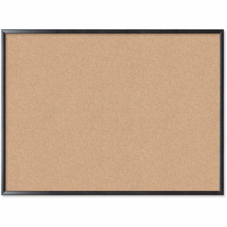 U Brands Cork Bulletin Board - 36x48 - Self-healing Natural - Sturdy Black Frame - Boards