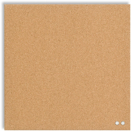 U Brands Cork Canvas Bulletin Board - 14x14 - Natural Surface - Frameless Easy Install Sleek Design - Boards