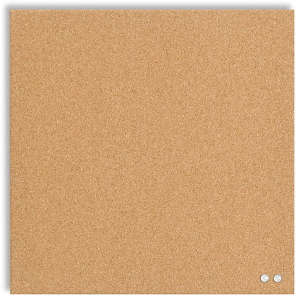 U Brands Cork Canvas Bulletin Board - 14x14 - Natural Surface - Frameless Easy Install Sleek Design - Boards