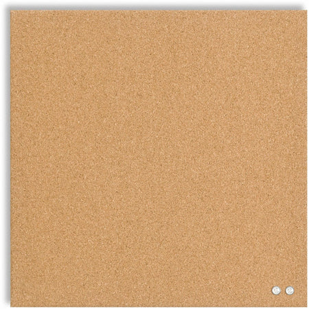 U Brands Cork Canvas Bulletin Board - 14x14 - Natural Surface - Frameless Easy Install Sleek Design - Boards