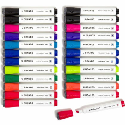 U Brands Dry-Erase Markers: Assorted Ink 24-Pack - Markers &