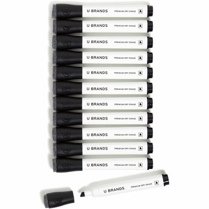 U Brands Dry-Erase Markers - Black Ink 12-Pack - &