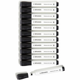 U Brands Dry-Erase Markers - Black Ink 12-Pack - &