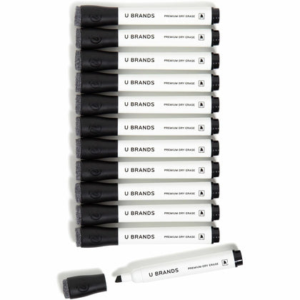 U Brands Dry-Erase Markers - Black Ink 12-Pack - &