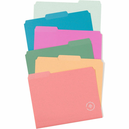 U Brands U-Eco 1/3 Tab Cut Letter Top Tab File Folder - 2000