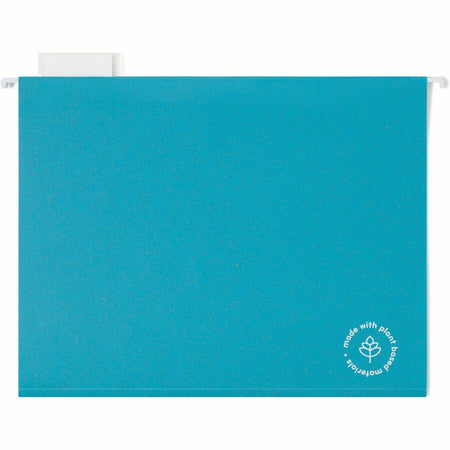 U Brands U-Eco 1/5 Tab Cut Letter Hanging Folder - 8 1/2’’ x 11’’ - Expansion - Poly - Assorted - 0% Recycled - 12