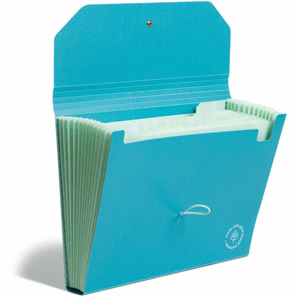 U Brands U-Eco Letter Expanding File - Eco-Friendly Blue Poly Organizer - Files