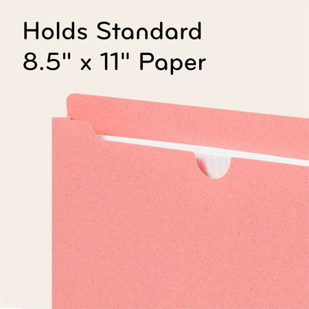U Brands U-Eco Straight Tab Cut Letter File Jacket - 8 1/2’’ x 11’’ - 1’’ Expansion - 1 Pocket(s) - Poly - Assorted