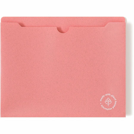 U Brands U-Eco Straight Tab Cut Letter File Jacket - 8 1/2’’ x 11’’ - 1’’ Expansion - 1 Pocket(s) - Poly - Assorted