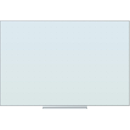 U Brands Floating Frameless Non-Magnetic Ghost Grid Glass Dry-Erase Board - 2000
