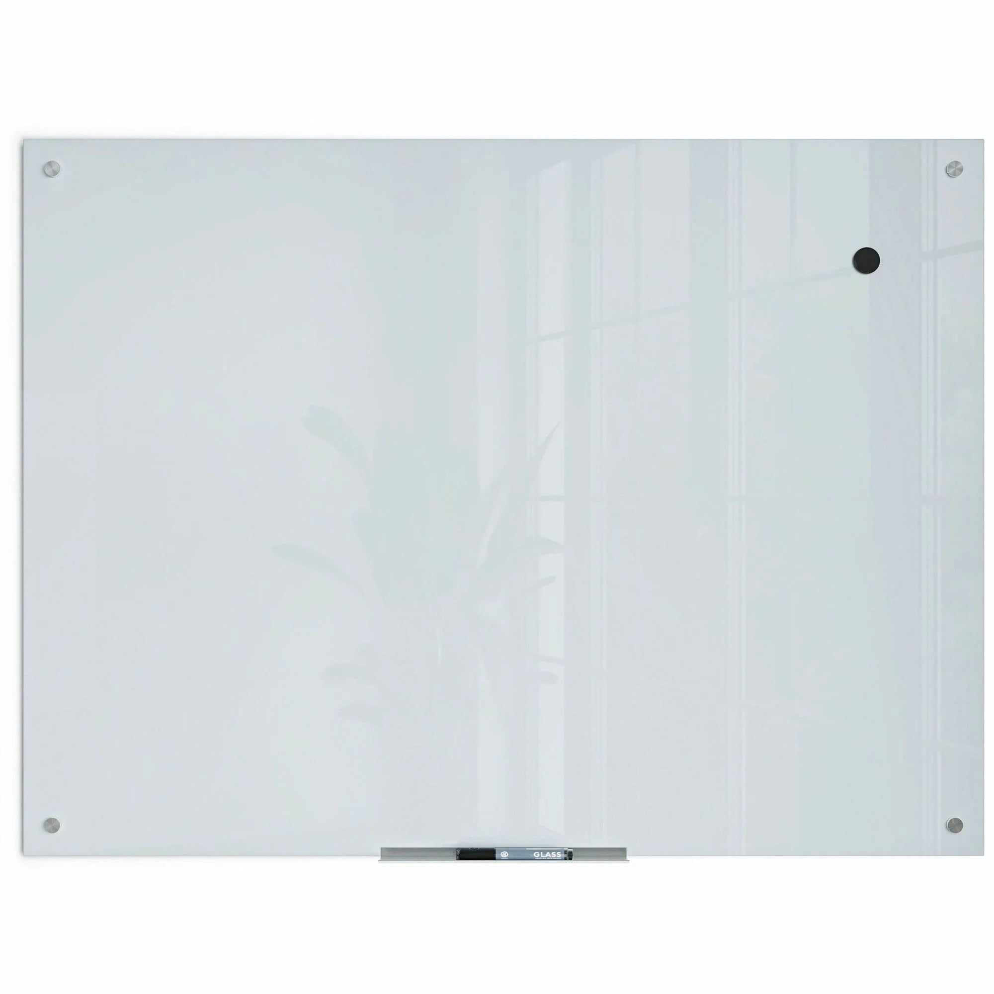 U Brands Glass Dry-Erase Board - 48x36’’ Frosted White Surface - Dry Erase Boards