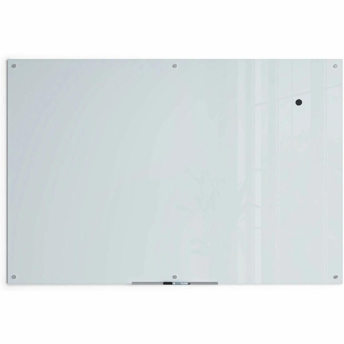 U Brands Glass Dry-Erase Board: 6x4 ft Frosted White - Magnetic Surface - Dry Erase Boards