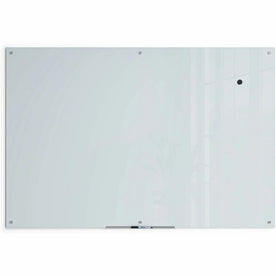 U Brands Glass Dry-Erase Board: 6x4 ft Frosted White - Magnetic Surface - Dry Erase Boards