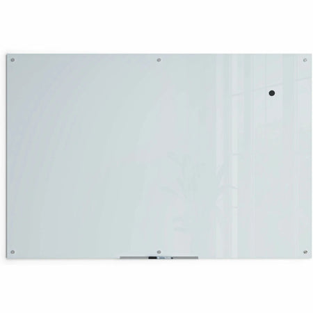 U Brands Glass Dry-Erase Board: 6x4 ft Frosted White - Magnetic Surface - Dry Erase Boards