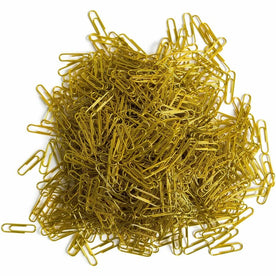 U Brands Gold Medium Paper Clips - Acid-Free Durable & Non-Toxic - 1000/Pack - Binder / Bulldog