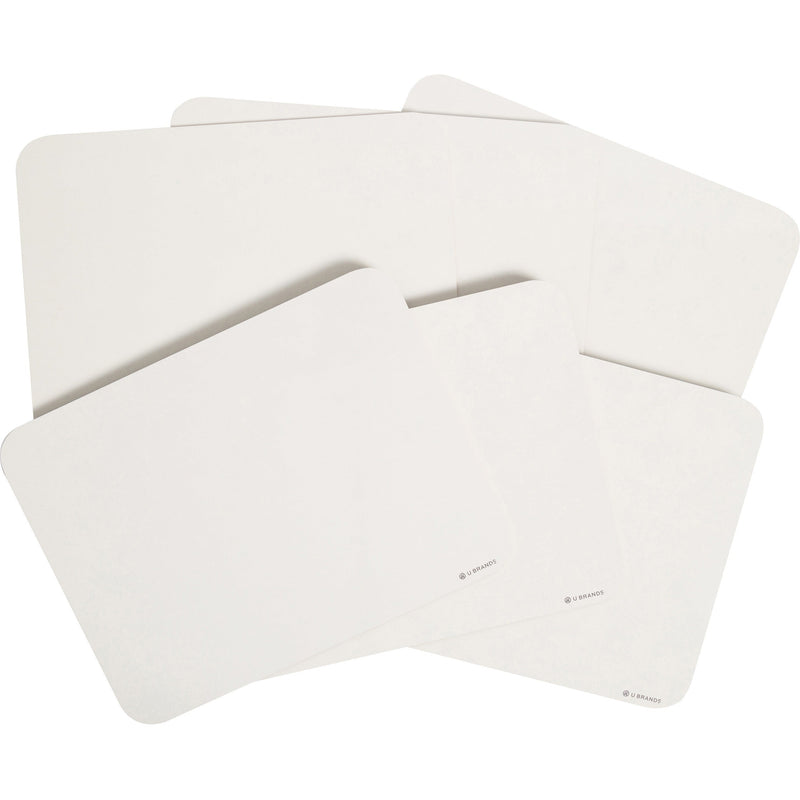 U Brands Lap Board Value Pack - 12x9’’ White Melamine - 6/Pack - Learning Boards & Supplies