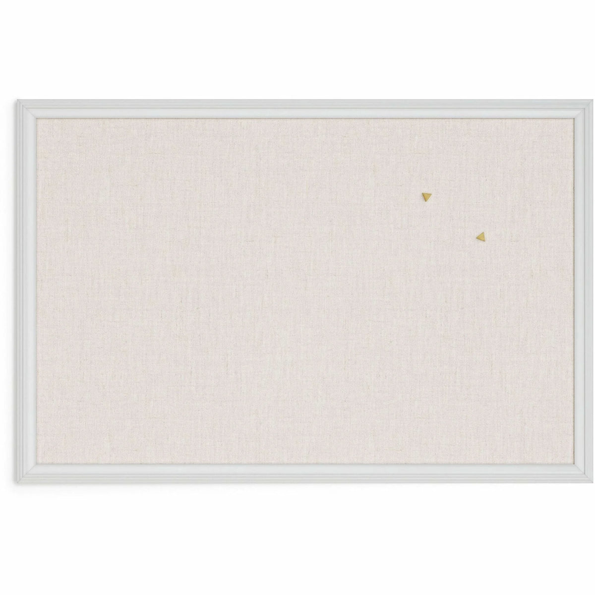 U Brands Linen Bulletin Board - 20x30 Tan Cork - Self-healing Durable - White Wood Frame - Boards