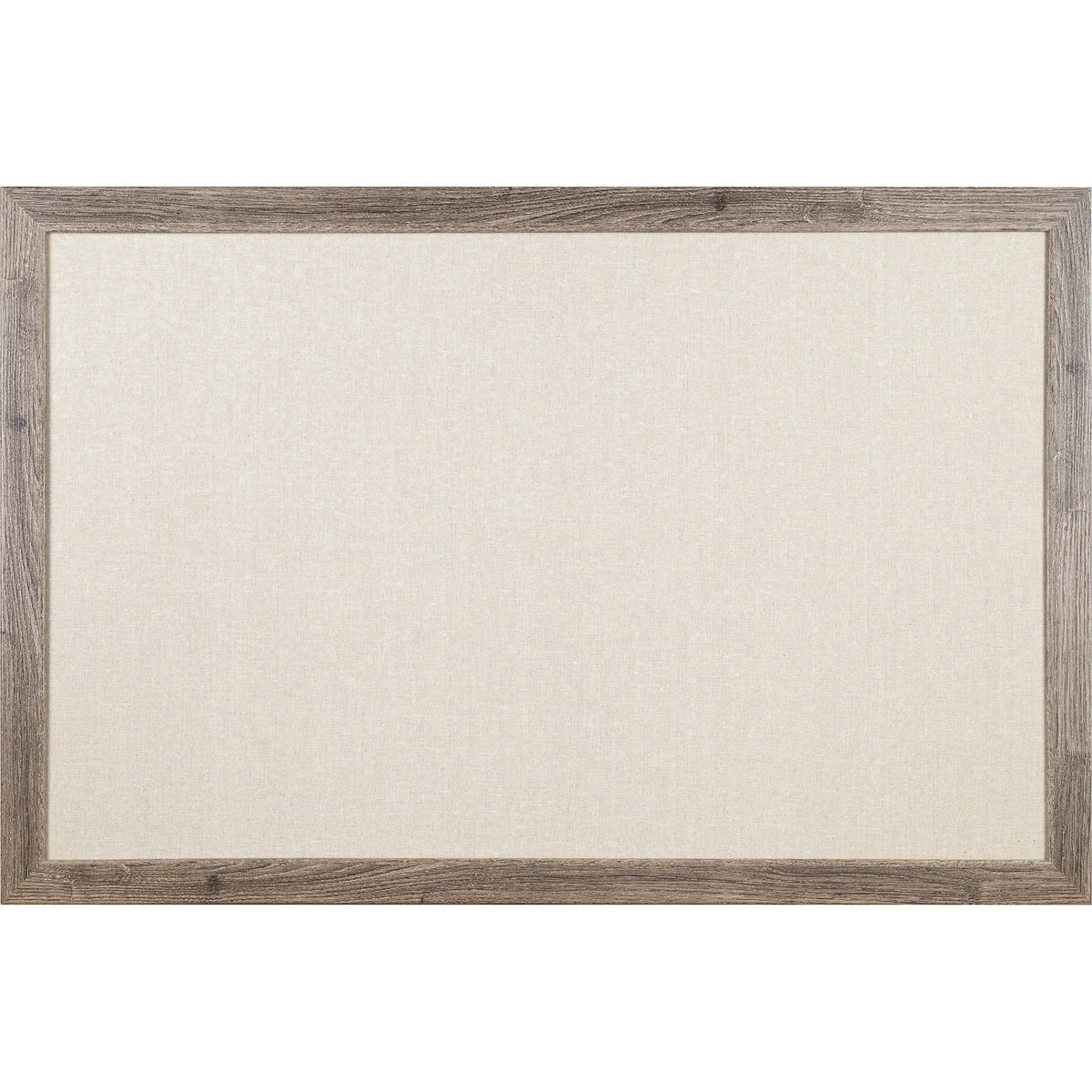 U Brands Linen Bulletin Board - 24x36 Tan Surface - Rustic Wood Frame - Boards