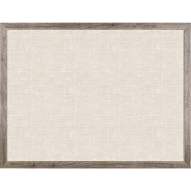 U Brands Linen Bulletin Board - 36x48 Tan Surface - Rustic Wood Frame - Boards