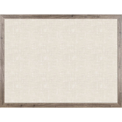 U Brands Linen Bulletin Board - 36x48 Tan Surface - Rustic Wood Frame - Boards