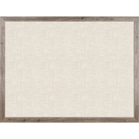 U Brands Linen Bulletin Board - 36x48 Tan Surface - Rustic Wood Frame - Boards