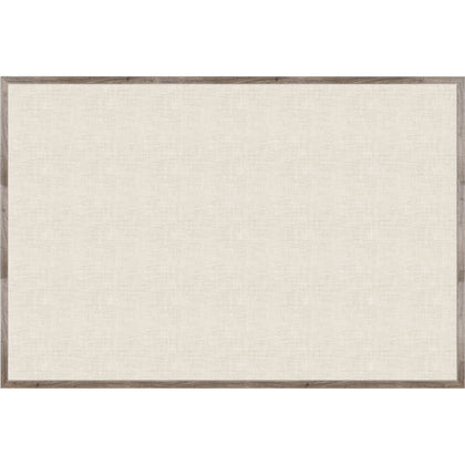 U Brands Linen Bulletin Board - 48x72 - Tan Surface - Rustic Wood Frame - Boards