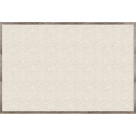 U Brands Linen Bulletin Board - 48x72 - Tan Surface - Rustic Wood Frame - Boards