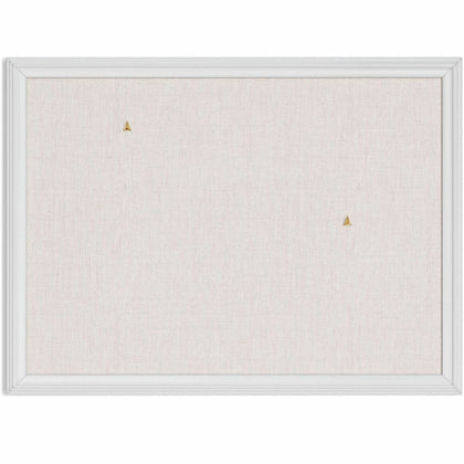 U Brands Linen Bulletin Board - Self-healing Cork Surface - White Wood Frame - Boards