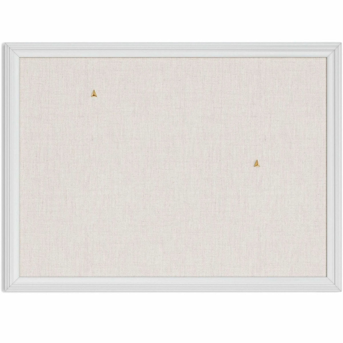 U Brands Linen Bulletin Board - Self-healing Cork Surface - White Wood Frame - Boards