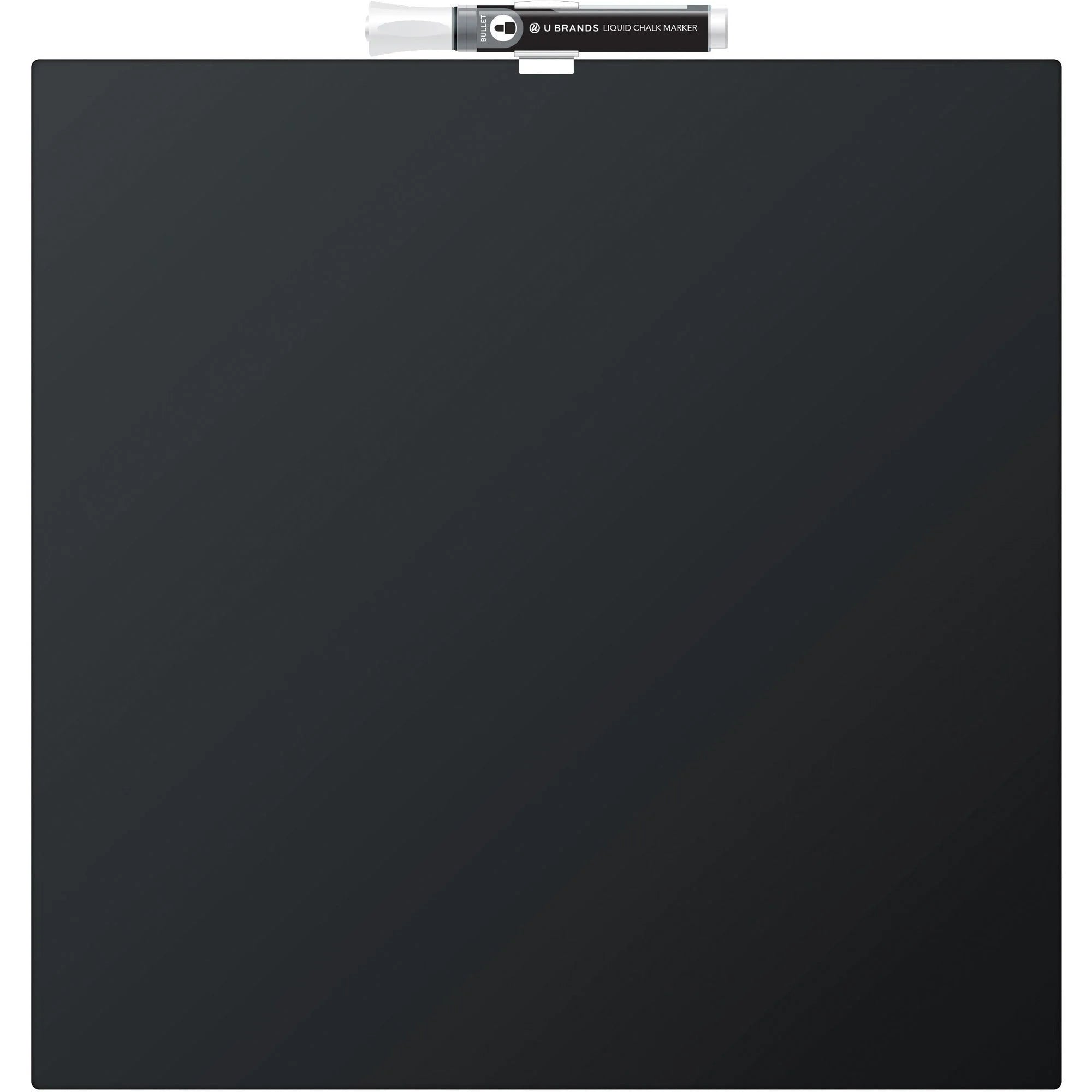 U Brands Magnetic Chalkboard: 14x14’’ Frameless Black Steel - Horizontal Square - Chalk Boards