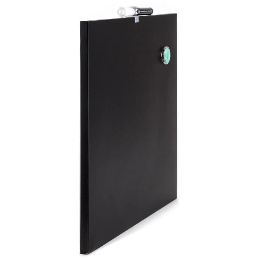 U Brands Magnetic Chalkboard: 14x14’’ Frameless Black Steel - Horizontal Square - Chalk Boards