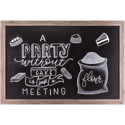 U Brands Magnetic Chalkboard: Rustic Frame 36x24 - Versatile Design - Chalk Boards
