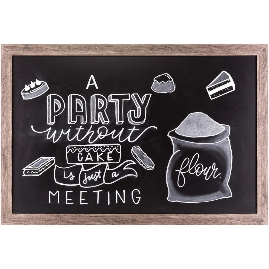 U Brands Magnetic Chalkboard: Rustic Frame 36x24 - Versatile Design - Chalk Boards