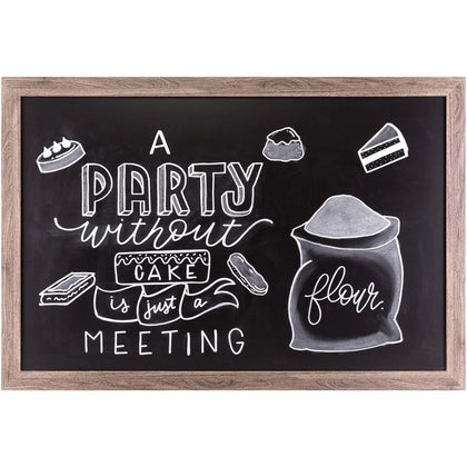 U Brands Magnetic Chalkboard: Rustic Frame 36x24 - Versatile Design - Chalk Boards