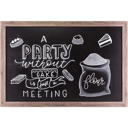 U Brands Magnetic Chalkboard: Rustic Frame 36x24 - Versatile Design - Chalk Boards