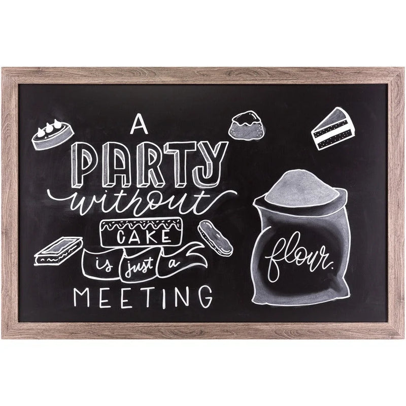 U Brands Magnetic Chalkboard: Rustic Frame 36x24 - Versatile Design - Chalk Boards