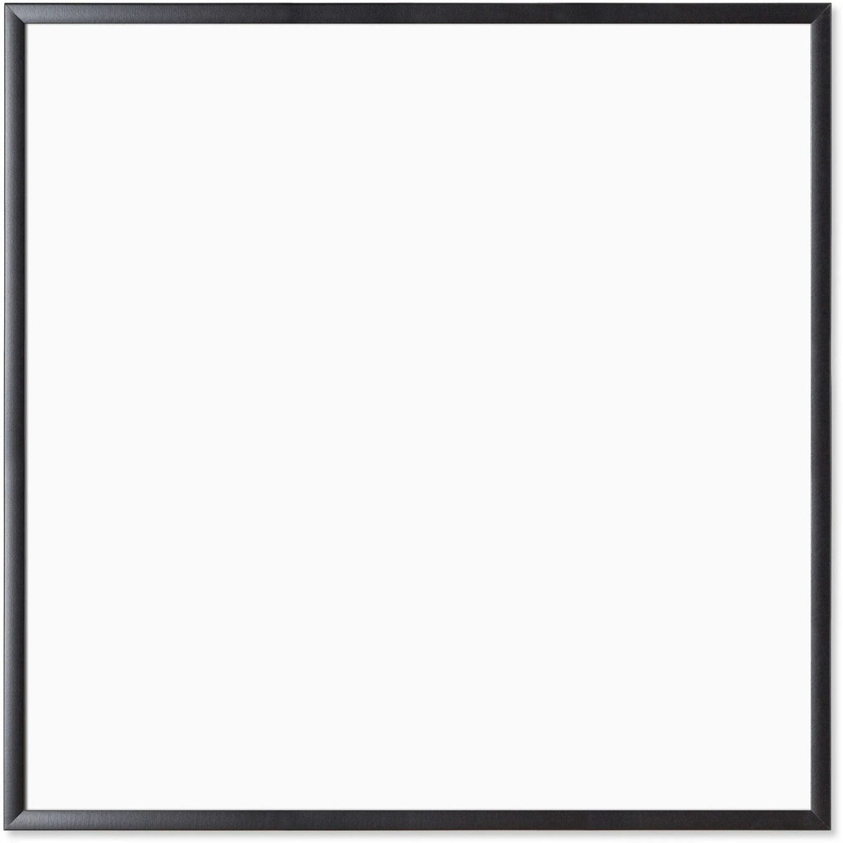U Brands Magnetic Dry-Erase Board - 36x36’’ White Steel - Black Wood Frame - Dry Erase Boards