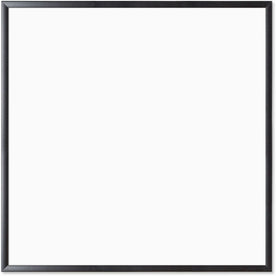 U Brands Magnetic Dry-Erase Board - 36x36’’ White Steel - Black Wood Frame - Dry Erase Boards