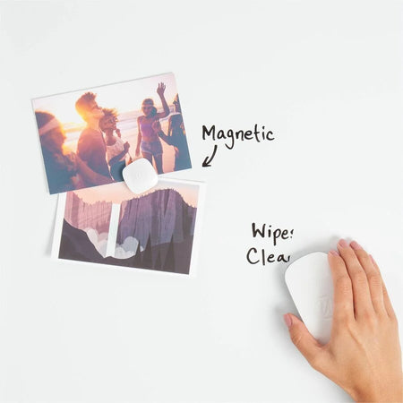 U Brands Magnetic Dry-Erase Board - 36x36’’ White Steel - Black Wood Frame - Dry Erase Boards
