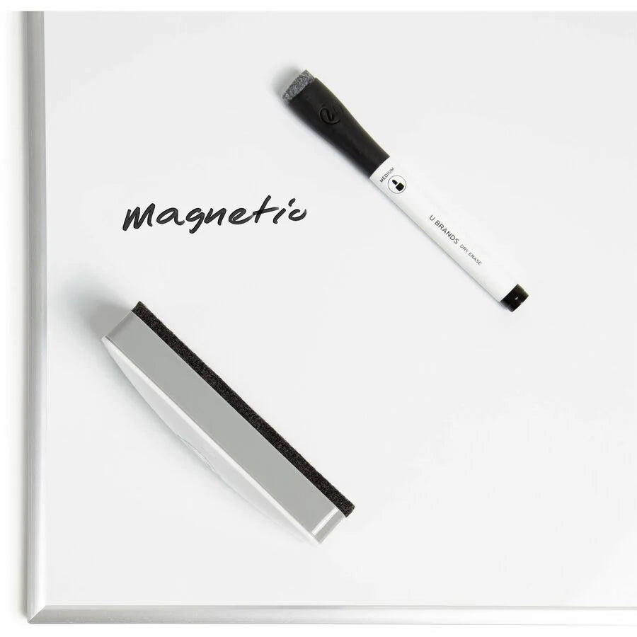 U Brands Magnetic Eraser: White Rectangle Felt - & Contoured - Board Easel Accessories
