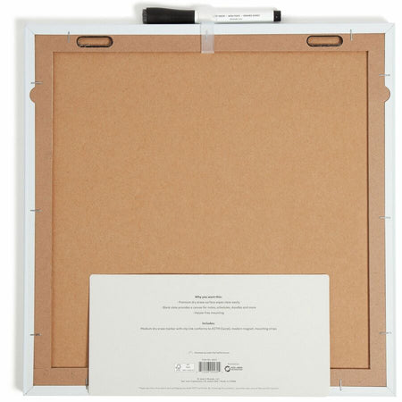 U Brands Magnetic Frameless Dry-Erase Board - Rear