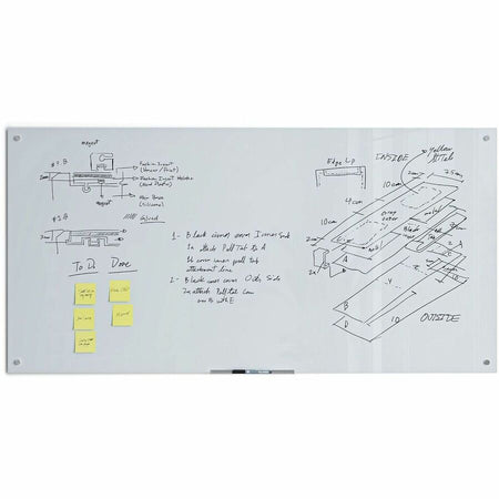U Brands Magnetic Glass Frameless Dry-Erase Board - Front