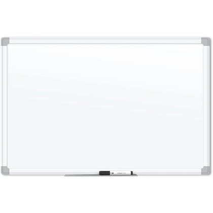 U Brands Magnetic Porcelain Steel Board - 48x36’’ White Surface Aluminum Frame - Dry Erase Boards