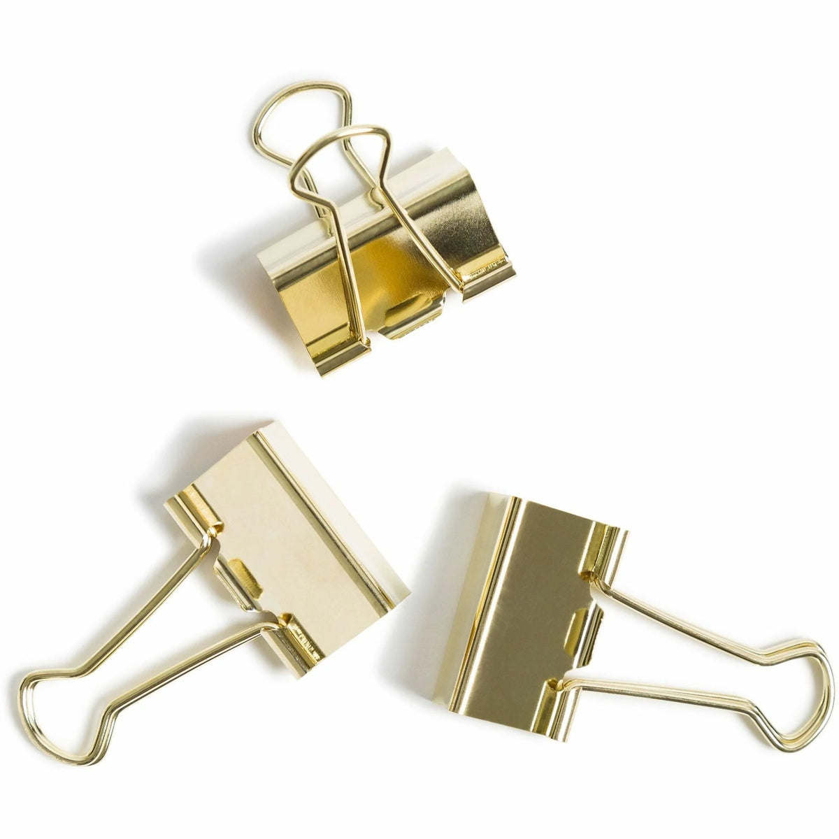U Brands Medium Binder Clips - 145 Sheet Capacity - Gold Steel - 72 Pack - Bulldog