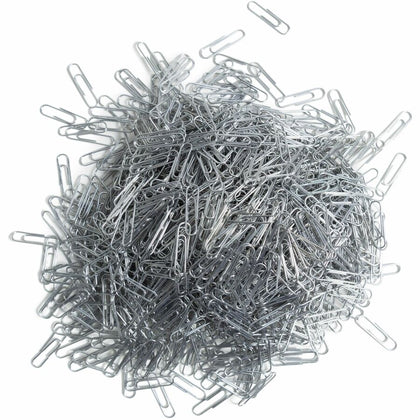 U Brands Medium Paper Clips - Acid-Free Durable & Reusable - Silver Steel Vinyl - 1000/Pack - Binder / Bulldog
