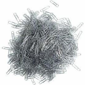 U Brands Medium Paper Clips - Acid-Free Durable & Reusable - Silver Steel Vinyl - 1000/Pack - Binder / Bulldog