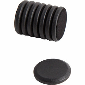 U Brands Metal Magnets - High Energy 1.3’’ Round Durable - 8/Pack Black - Board & Easel Accessories