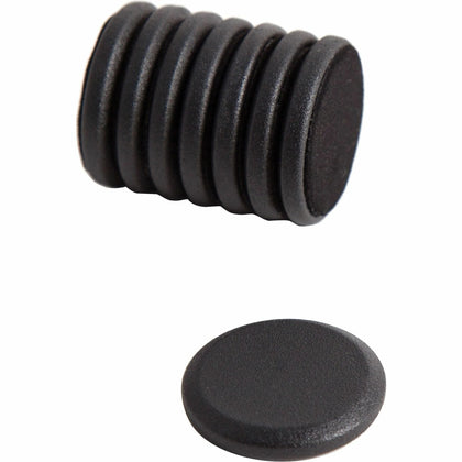 U Brands Metal Magnets - High Energy 1.3’’ Round Durable - 8/Pack Black - Board & Easel Accessories