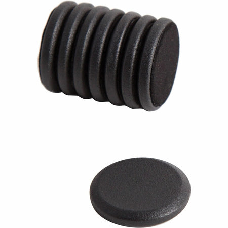 U Brands Metal Magnets - High Energy 1.3’’ Round Durable - 8/Pack Black - Board & Easel Accessories