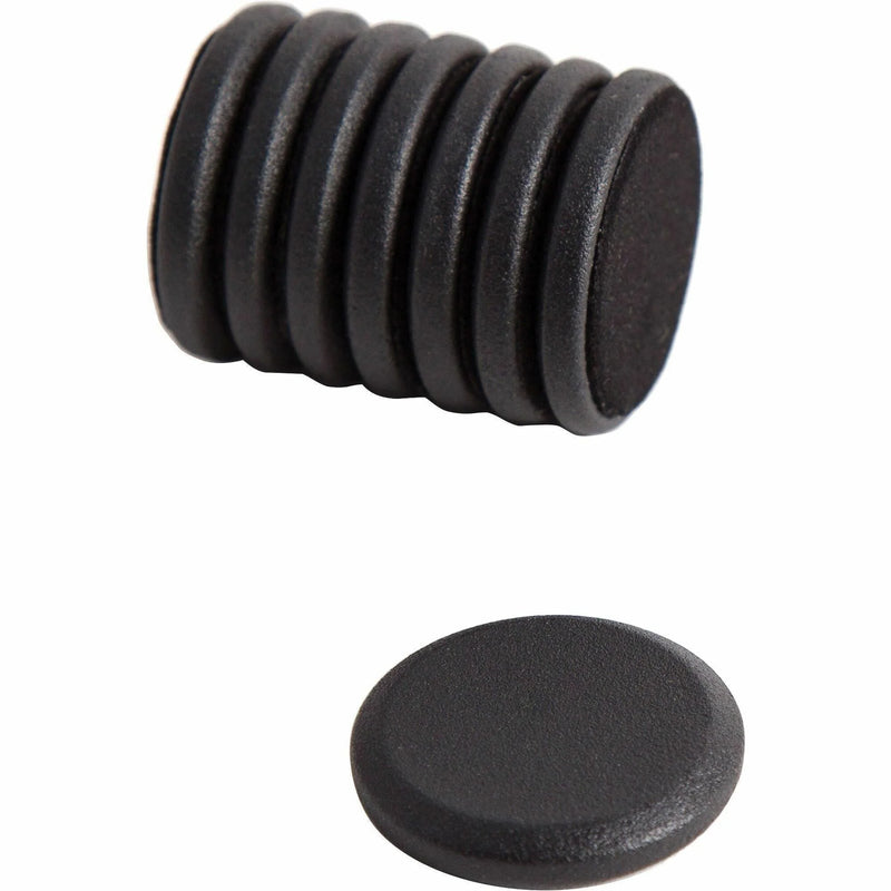 U Brands Metal Magnets - High Energy 1.3’’ Round Durable - 8/Pack Black - Board & Easel Accessories